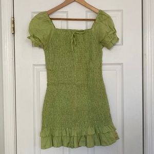 Faithfull the Brand linen mini cinched dress